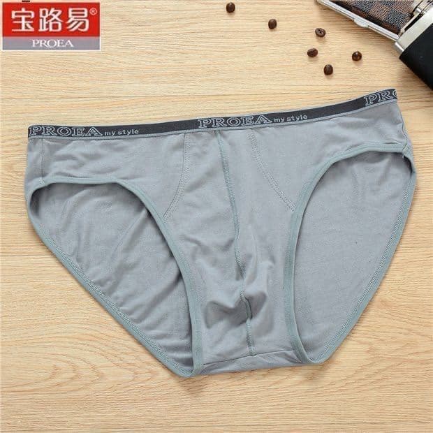 Baoluoyi Triangle Men's Underwear Single Layer Solid Color Breathable Comfortable Men's Briefs 5229