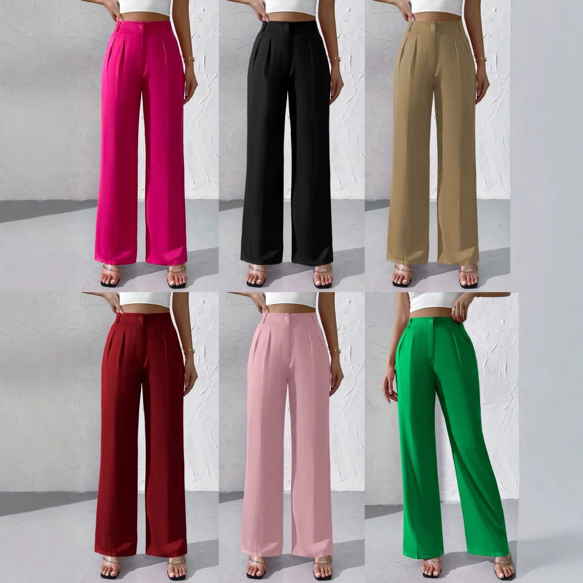 European and American Cross-Border Trade New Elegant Solid Color Flowing Wide-Leg Pants Straight-Leg Pants Long Suit Pants for Women