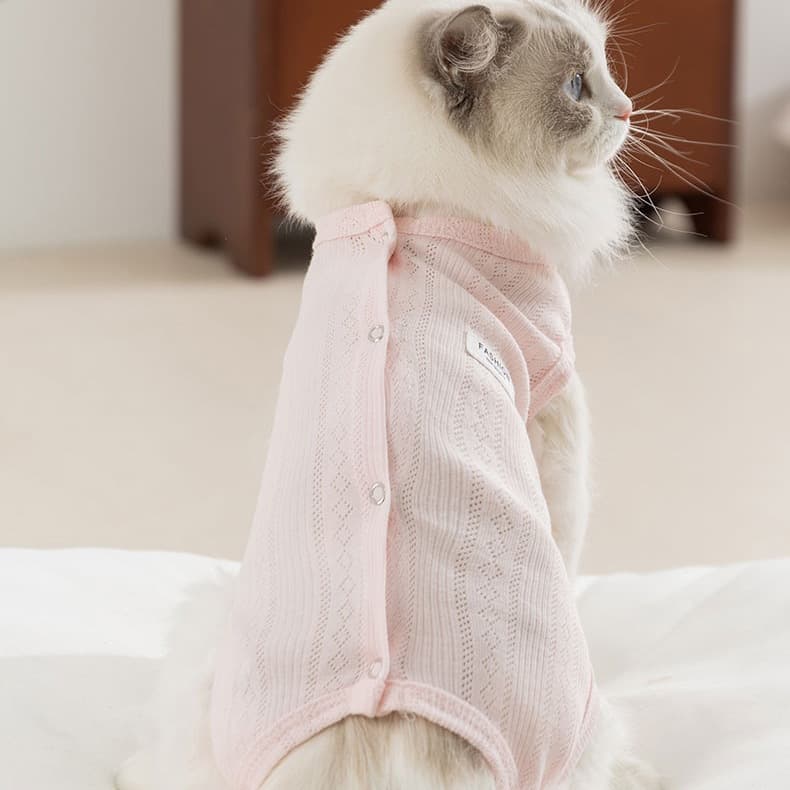 Cat Belly Wrap Cotton Comfortable Anti-Shedding Belly Protector for Devon Rex Kittens Thin Winter Home Wear