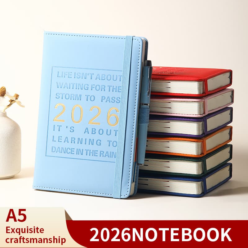 Cross-Border 2026 New Model English Calendar Notebook Daily Planner Efficiency Manual Notebook Logo