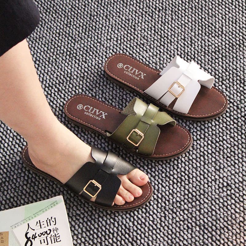 2026 Versatile Women's Flip Flops New Summer Outdoor Cross-Border Large Size Casual Flat Sandals Wholesale