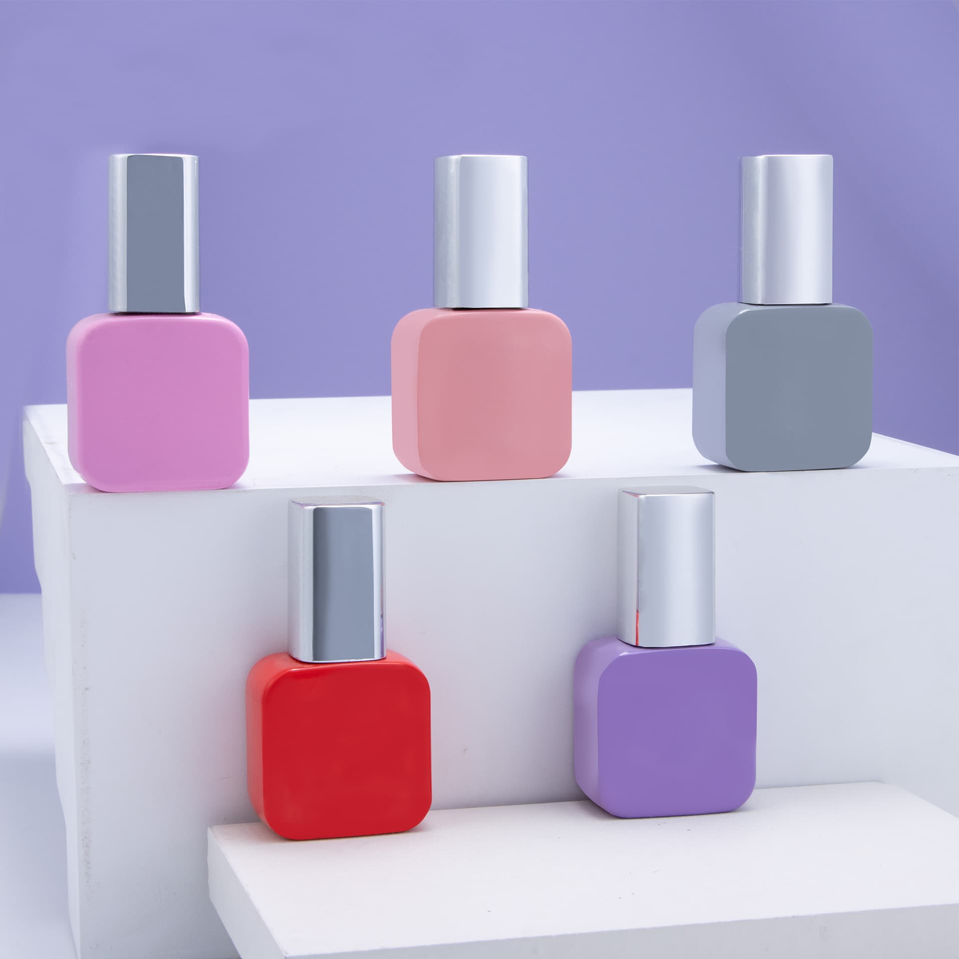 Factory Supply 6ml 12ml Nail Gel Bottle with Cap and Brush Custom Logo Custom Color
