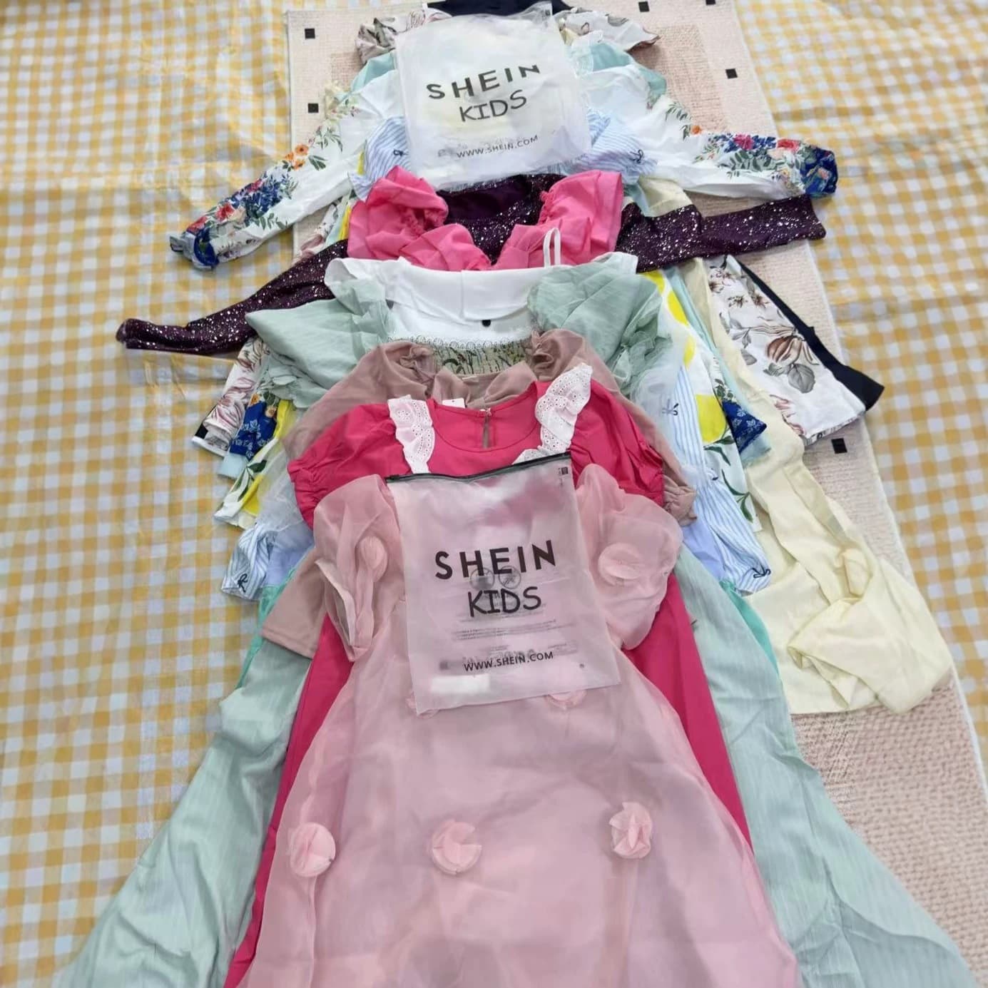 2026 Spring/Summer SHEIN Kids Cross-Border Fashionable and Cute Girls' Dresses Mixed Lot Wholesale