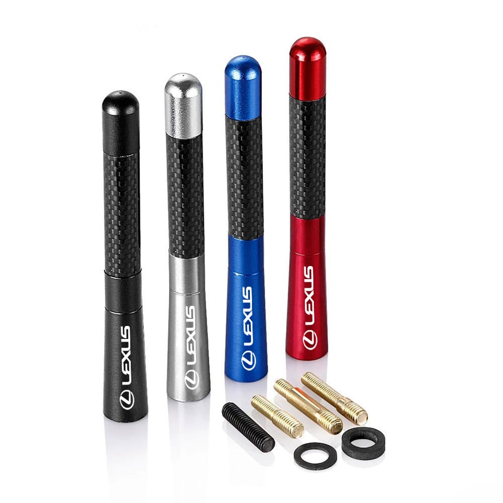 Car Modification Carbon Fiber Antenna 12cm Vehicle Decorative Radio for Lexus Renault Mazda MG