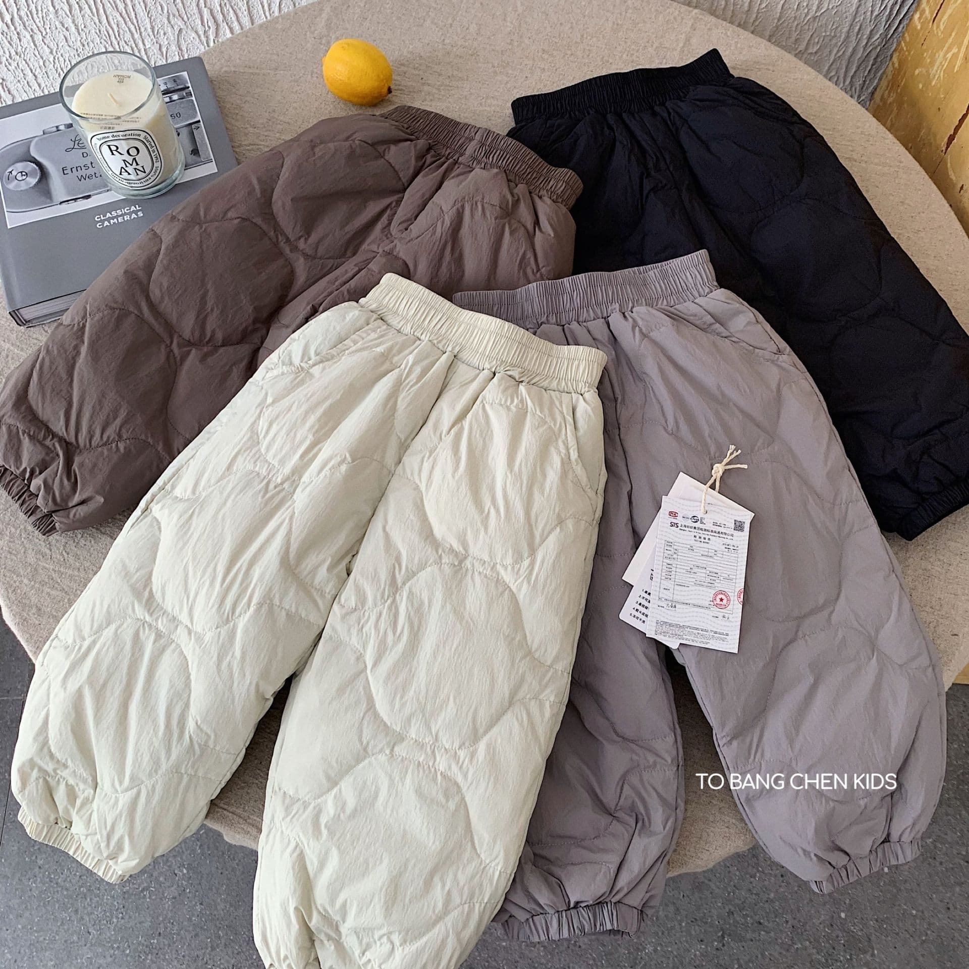 Children's Down Pants 2026 Winter New Unisex Solid Loose Jogger Pants for Toddlers Casual Pants YR0007