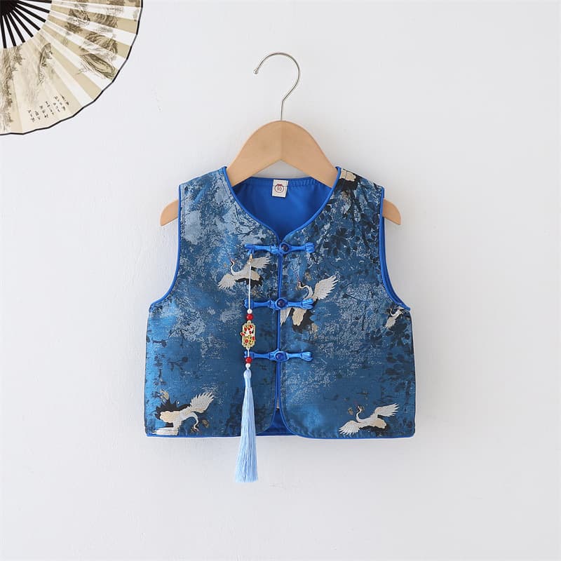 Children's National-style Hanfu Matching Vest 2025 New Unisex Summer Chinese Tang Suit Retro-style Casual Vest