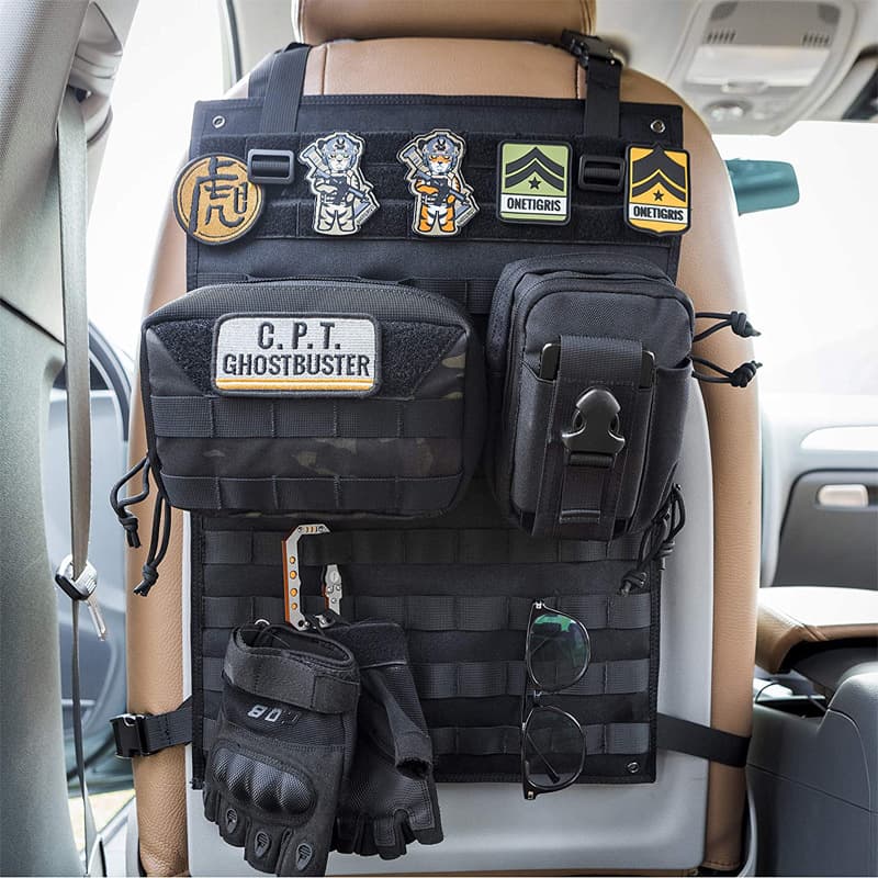 Large-capacity car seat adjustment tool hanging bag, custom Oxford car interior storage bag, available for wholesale from Amazon cross-border e-commerce platforms.