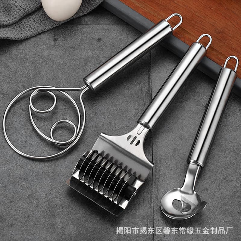 Factory Direct Household Stainless Steel Manual Noodle Cutter Flour Mixing Kitchen Tool Stainless Steel Effort-Saving