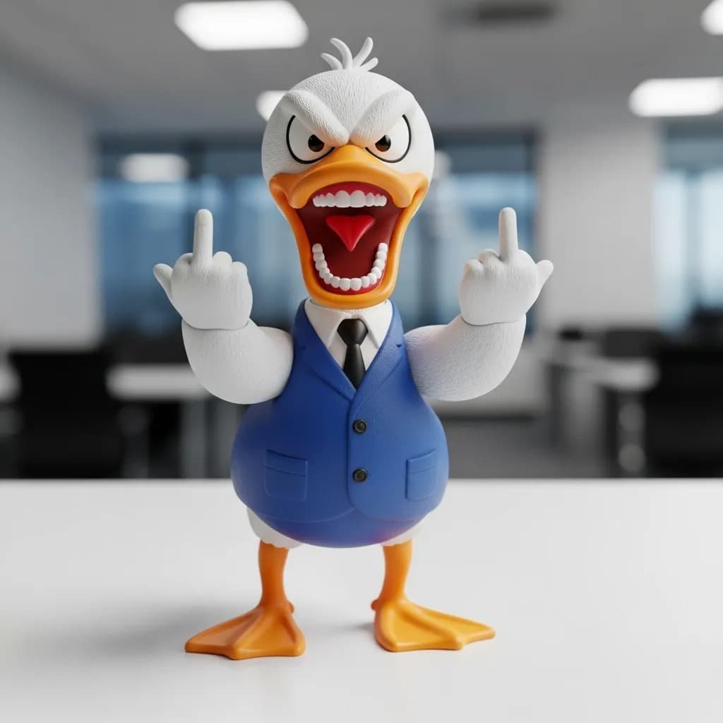 Cross-border New Angry Animals Gang Angry Animal Statue Ornament Office Desktop Small Decoration