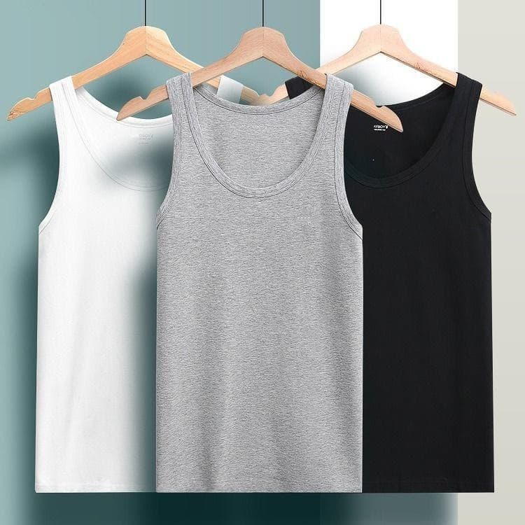 Affordable Men's Cotton Vest, Summer Inner Wear, Sports Tank Top, Tight Fit, Sweat-Absorbing, Undershirt