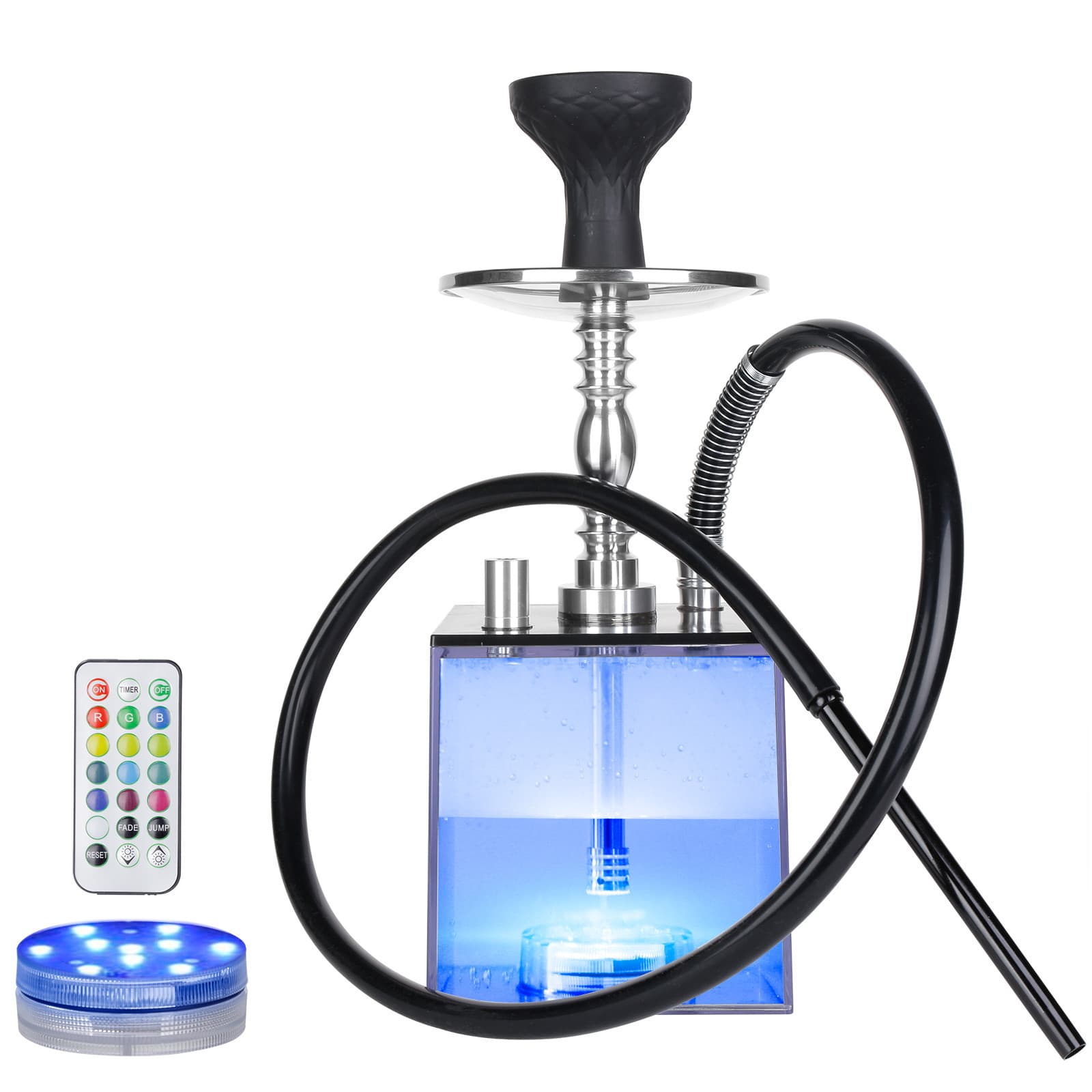 Amazon Hot Selling Hookah Premium LED Hookah Portable Car Hookah Acrylic Hookah in Stock