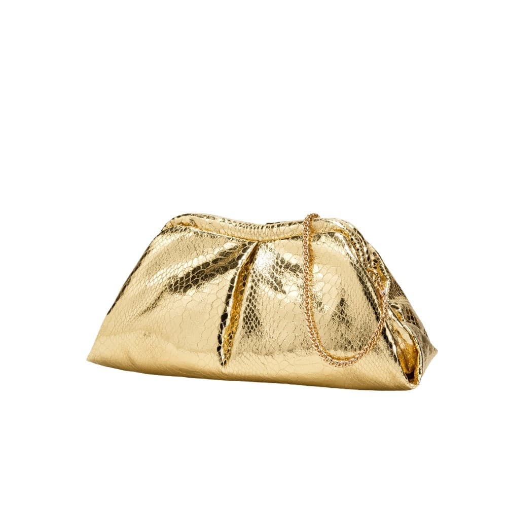 2025 New Snake Pattern Chain Shoulder Bag Cloud Clip Bag Cross-Border E-Commerce Women's Bag Evening Bag Clutch Bag