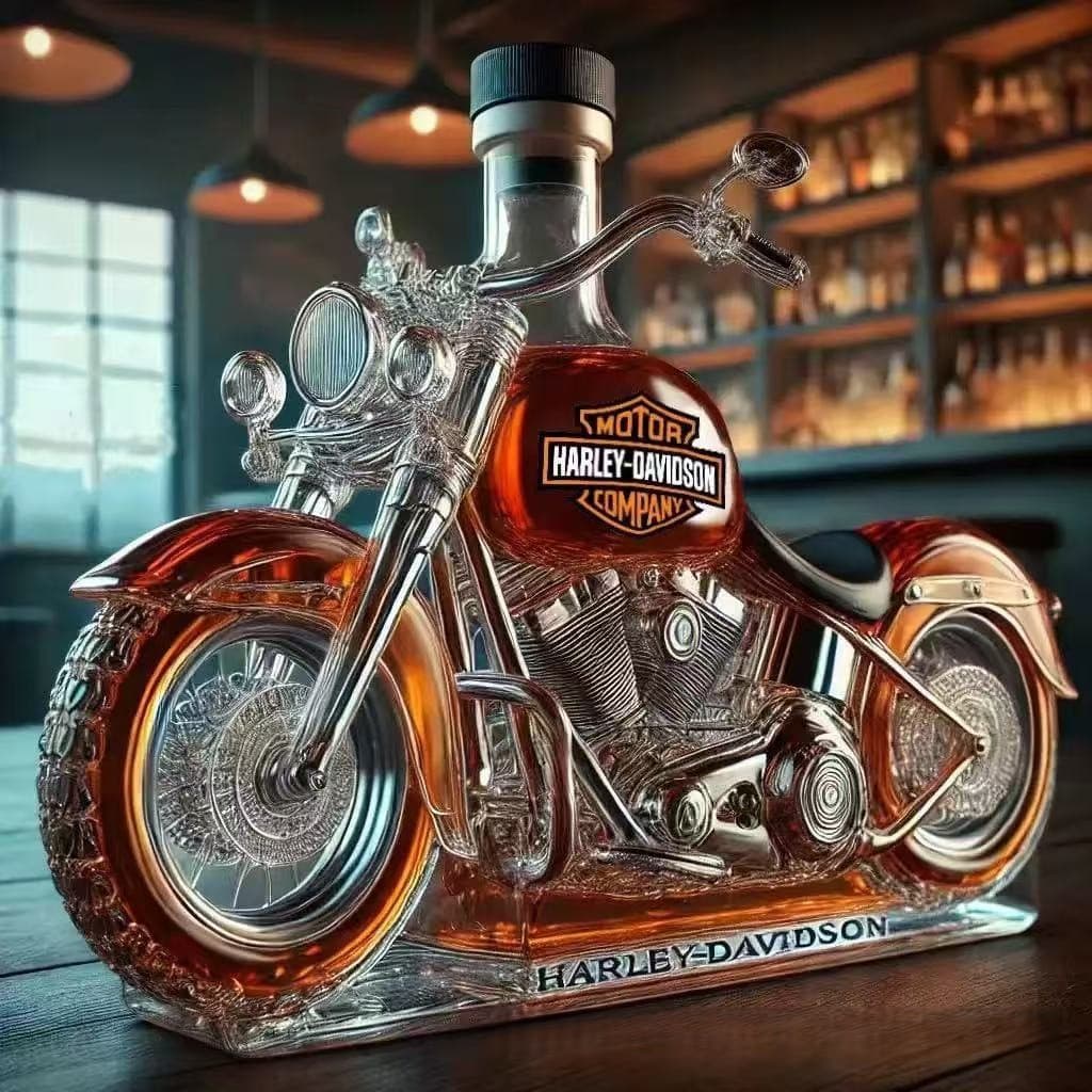 Creative Hot Selling New Wine Bottle - Harley Motorcycle Decanter, Supports Various Graphics, Ships from Stock