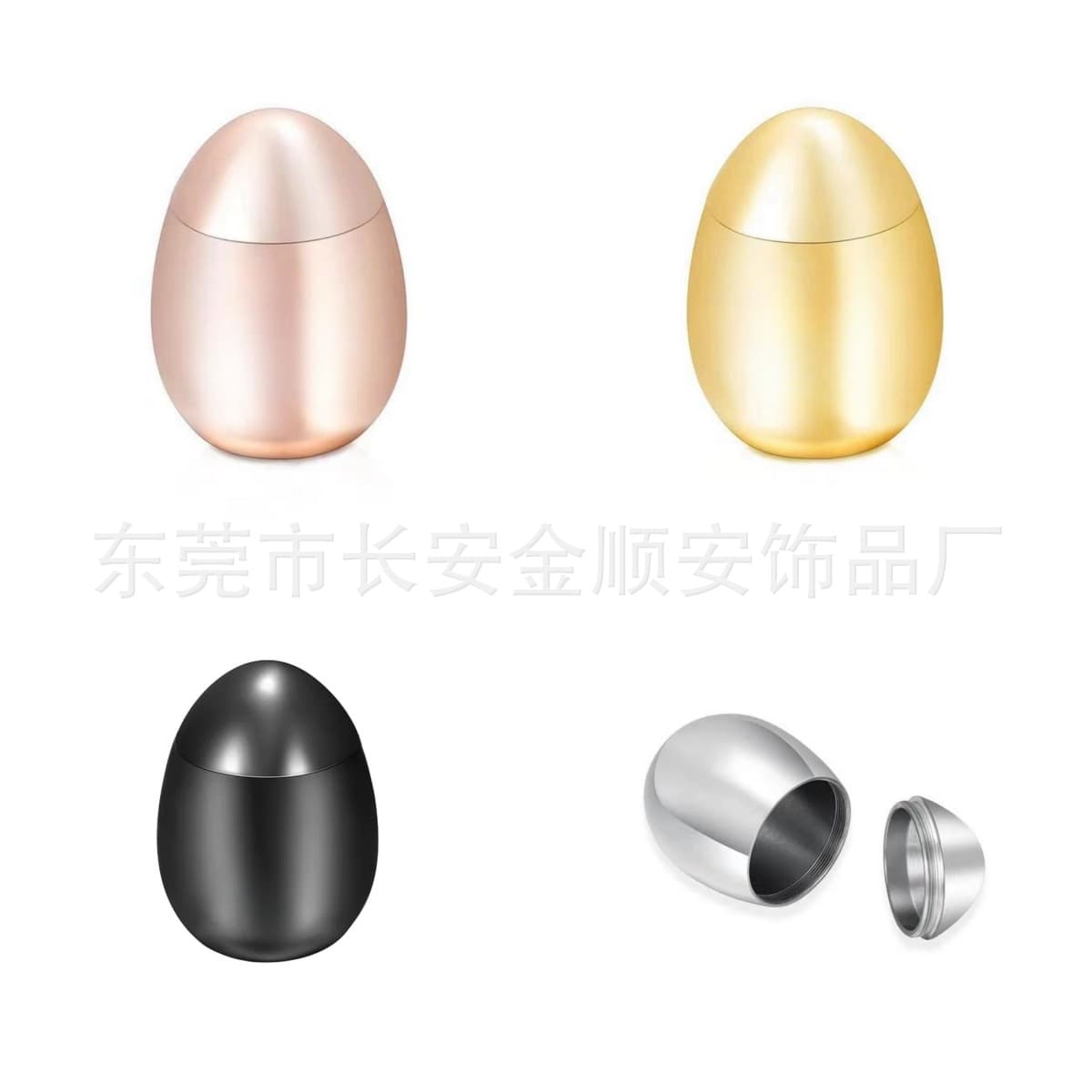 eBay hot seller export to EU/US: 40*30mm pet ash container, loved one's memorial heart-shaped egg jar.