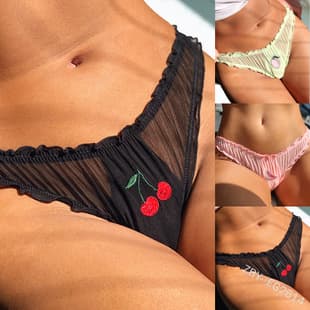 Wholesale New Sexy Lace Edge Panties Seamless Low Waist Transparent Mesh Women's Triangle Briefs for Cross-border E-commerce