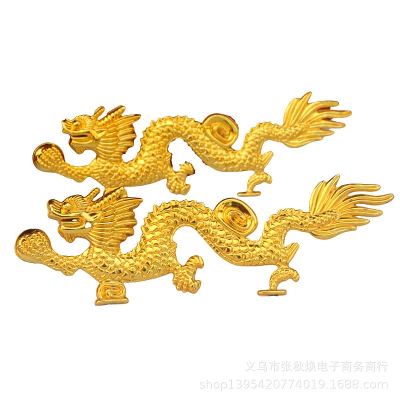 Mid-Autumn Festival Folding Pagoda and Flower Basket Decorations, Plastic Golden Dragon and Phoenix Handmade Origami, Dragon and Phoenix Tea Pagoda Ornaments