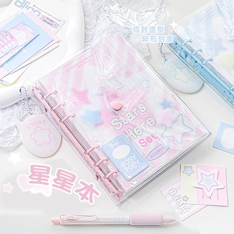 RosyPosy Shinee Envelope Series Star Notebook Cute DIY Refillable Diary Journal