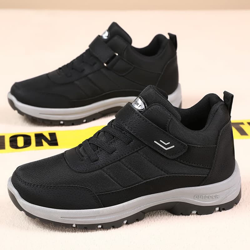 Walking Shoes Men's Spring New Outdoor Hiking Shoes with Velcro Convenient Travel Shoes Couple Large Size Elderly Shoes