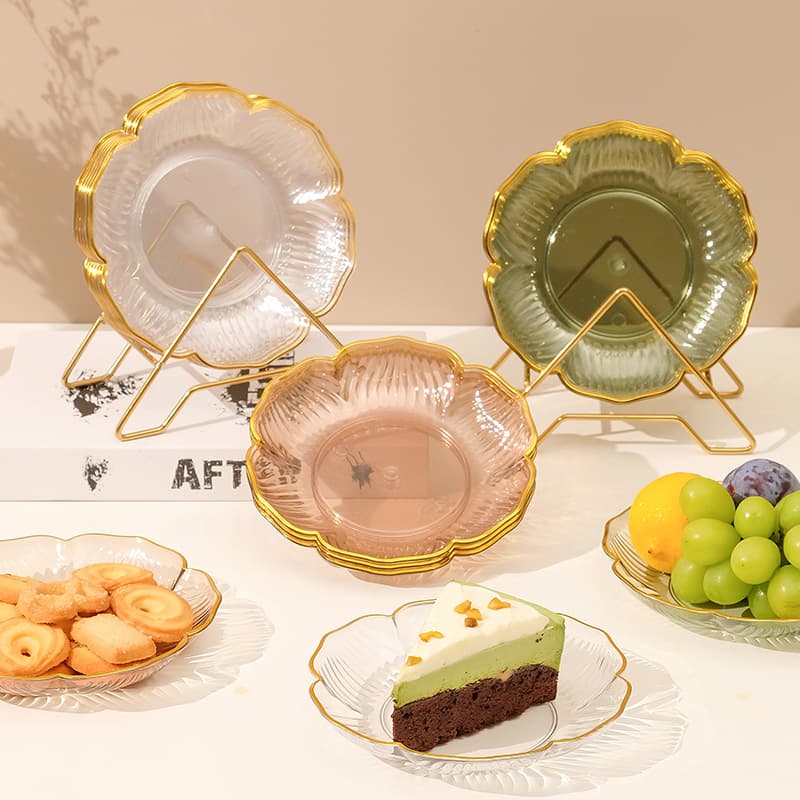 Office Light Luxury Snack Plate, Home Dining Plate, Living Room Fruit Plate, Coffee Table Fruit Plate, Children's Cake Plate, Plastic Plate