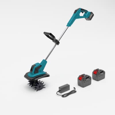 21V Lithium Electric Micro Tiller High Power Electric Soil Loosener Household Cultivation Plowing Soil Turner Cross-border Factory Direct Sales