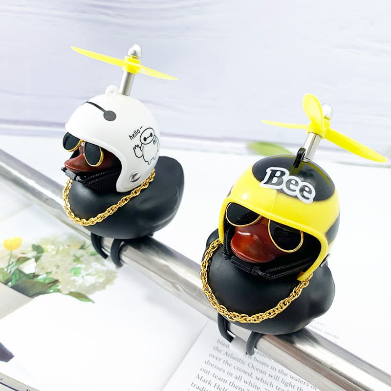 Car Duck DIY Propeller Sunglasses Duck Toy for TikTok, Ginger Duck Black Duck