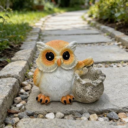 New Miniature Owl Resin Ornament for Micro Landscape Gardening, Cute Desktop Animal Decoration Craft