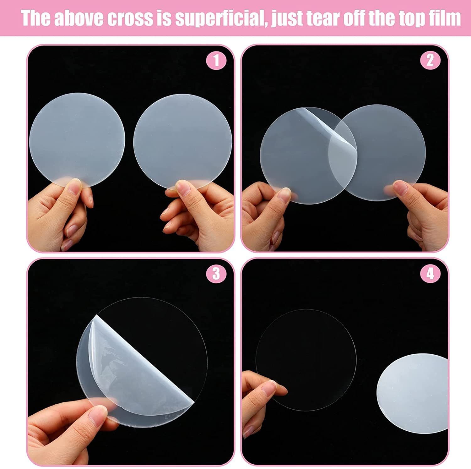 Cross-border Acrylic Plastic Round Disk Transparent Holeless Circular Acrylic Board for Painting DIY Crafts