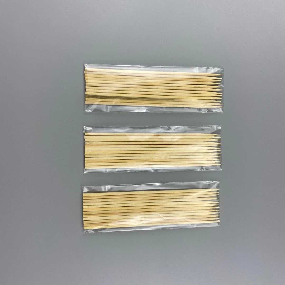 BBQ bamboo skewers, rice cake skewers, sausage skewers, fruit skewers, 15cm individually packaged, clean and hygienic, DIY skewer crafts.