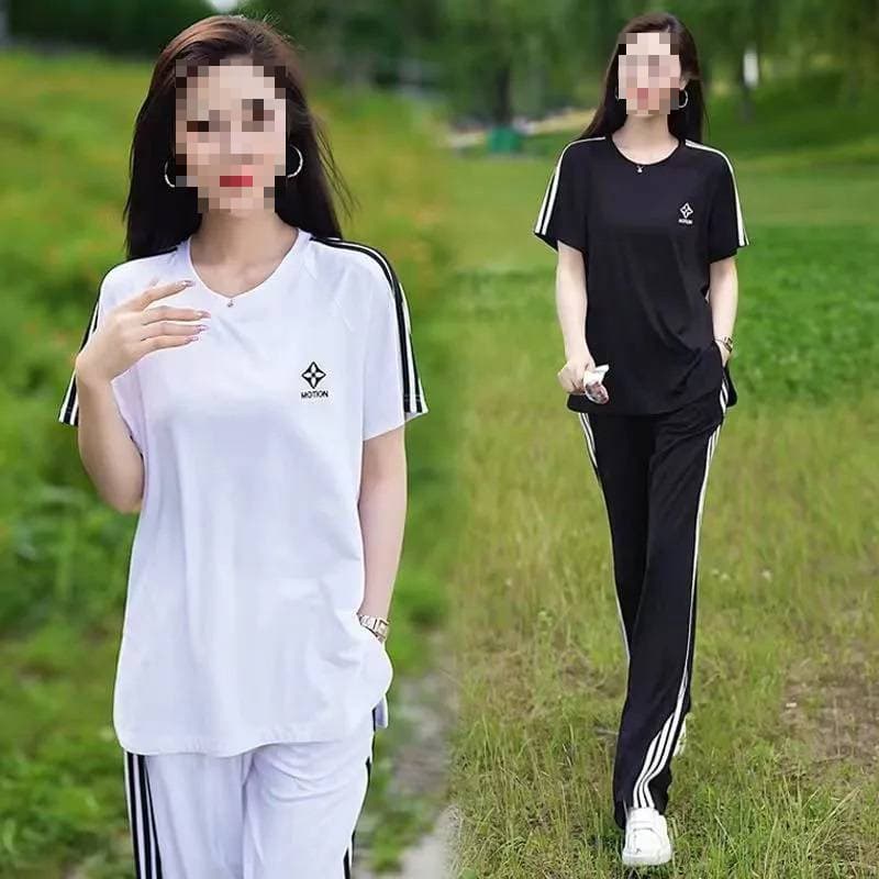 2026 Summer New Plus Size Trendy Casual Sportswear Set Loose Fit Concealing Outerwear Fashion Two-Piece Set