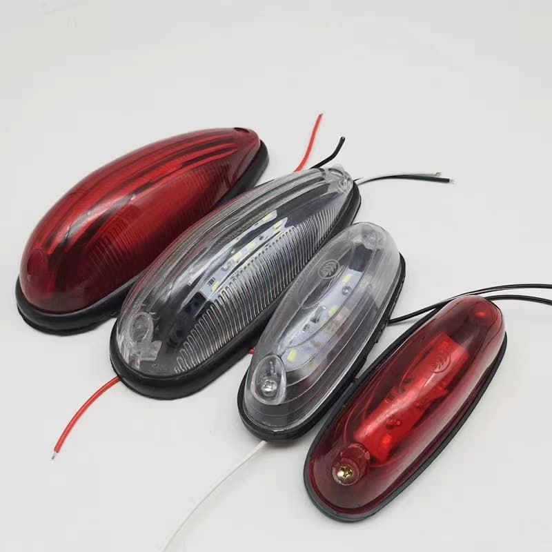 Factory Direct Truck Large 24V LED Round Electronic Side Marker Light Trailer Clearance Light Indicator Ship Signal Light