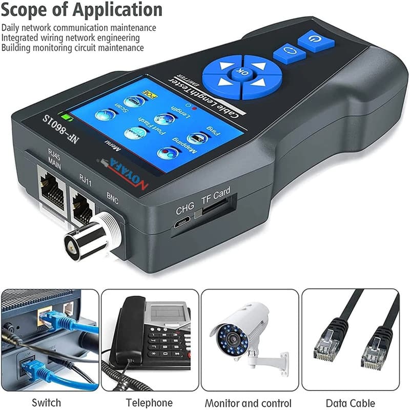 NOYAFA Wire Tracker Network Cable Tester Smart Mouse NF8601SPING Anti-Interference PoE Cable