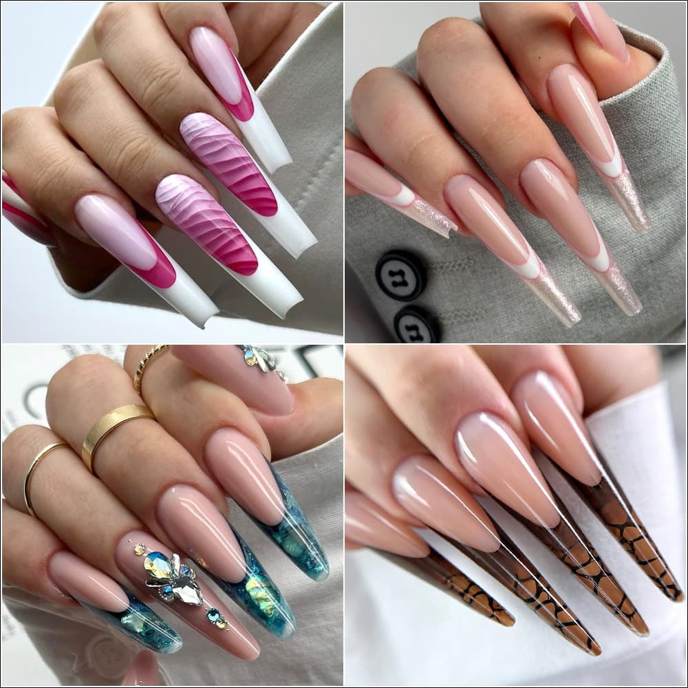 Transparent Crystal Nail Forms 120-Piece Boxed with Scale Crystal Extension Nail Tips Cross-Border Quick UV Gel Extension Nail Forms