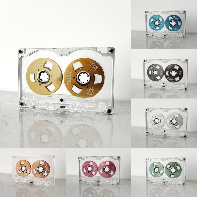 Aluminum Alloy Frame Double-Sided Metal Mini Reel Blank Recording Tape Cassette 50 55 Minutes Blank Tape