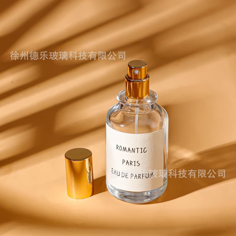 New Style Perfume Bottle 30mL 50mL 100mL Press-Lock Glass Perfume Bottle Cosmetic Refillable Bottle
