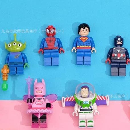 DIY Semi-Finished Blind Box Keychain Anime Movie Series Buzz Lightyear Building Block Figure Bagged Buzz