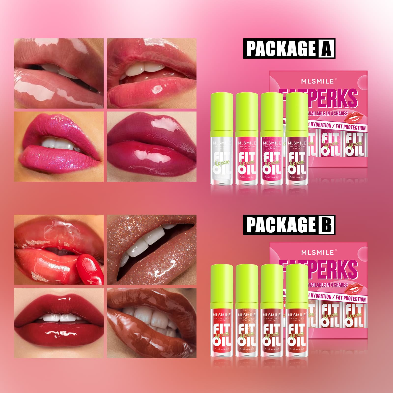 Cross-Border Exclusive Supply of Lip Gloss Sets, Lip Oils, Lip Glazes, Long-Lasting Pearlescent Lip Plumping Lipsticks, Transparent Lip Glosses