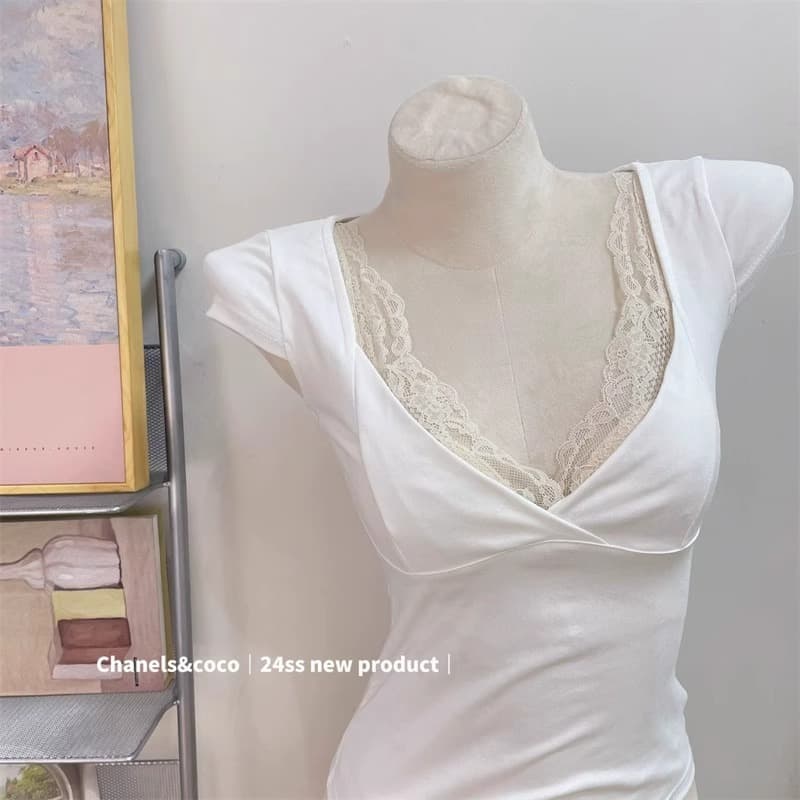 French High-End Lace Bra Set for Women, Push-Up Sexy Camisole Backless Bralette, Wire-Free Comfort Fit