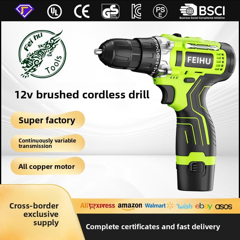 Factor12V Cordless Drill Power Battery Screwdriver Drill