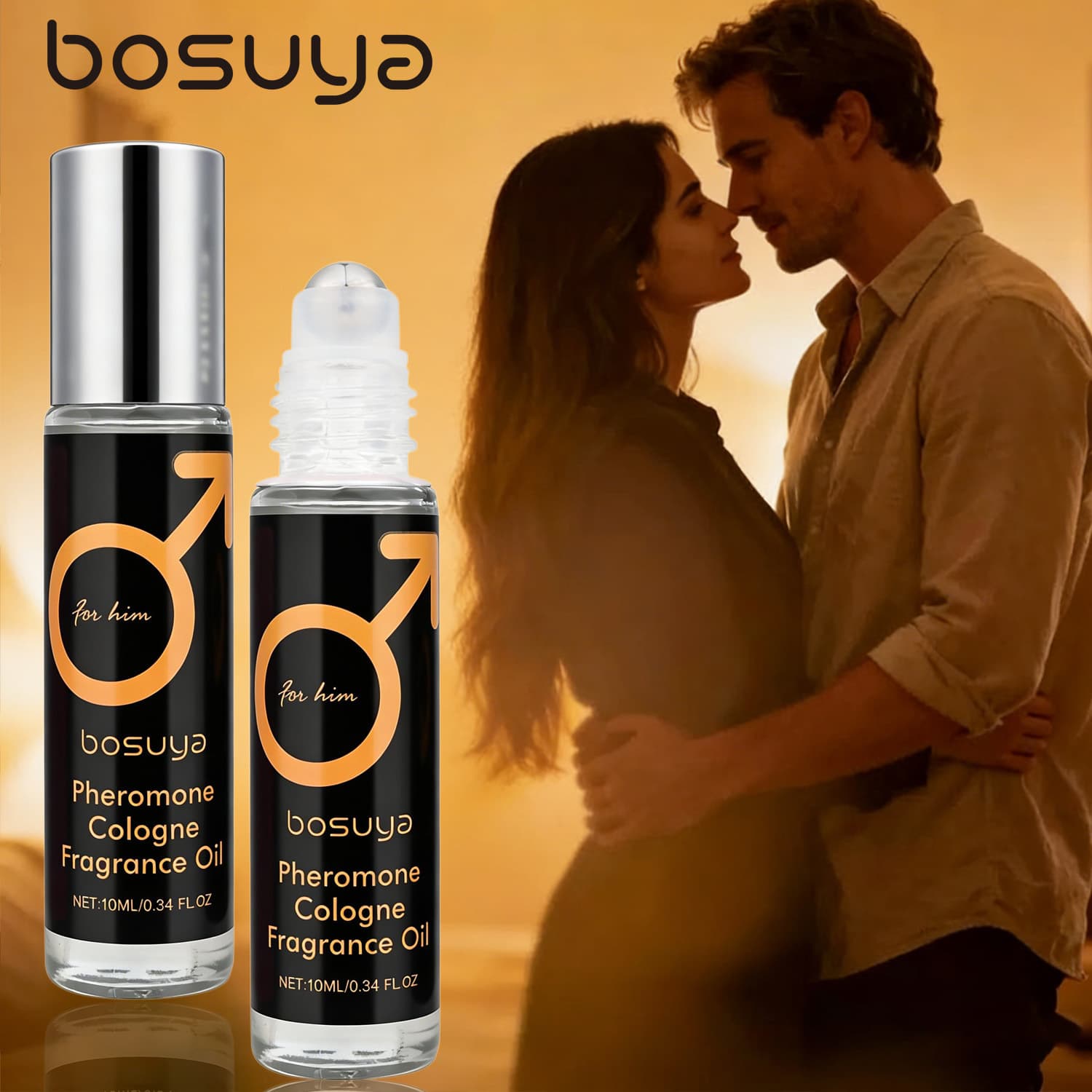 [Cross-border Exclusive] bosuya Roll-On Perfume for Women, Fresh Long-Lasting Fragrance, Niche Alcohol-Free