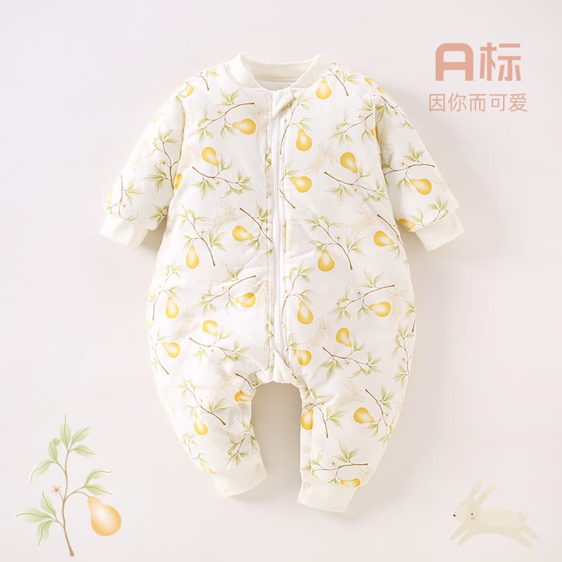 Baby sleeping bag, autumn and winter, Class A, 120g thickened cotton, boneless, anti-kick blanket, baby clothes, children's split-leg sleeping bag