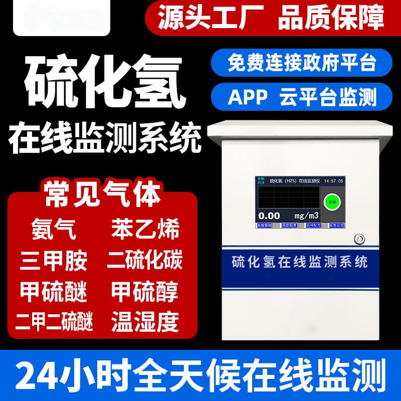 Odorous Gas Detector for Ammonia and Hydrogen Sulfide, Online Odor Monitoring System for H2S Concentration