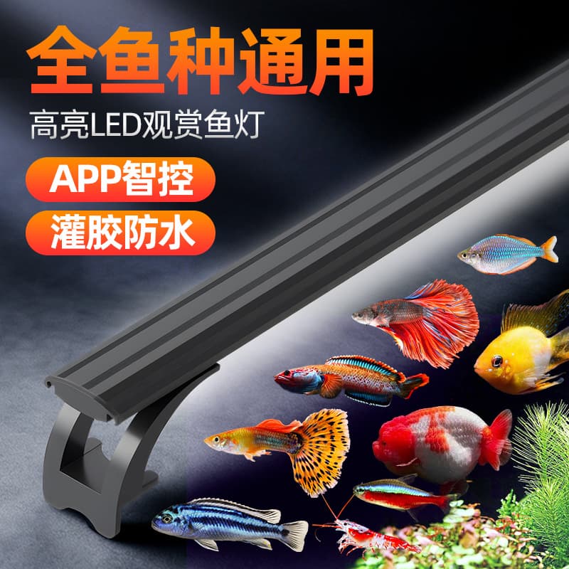 Fish tank lamp LED waterproof lighting super bright aquarium aquatic plant lamp color changing algae explosion timed full spectrum pure white special