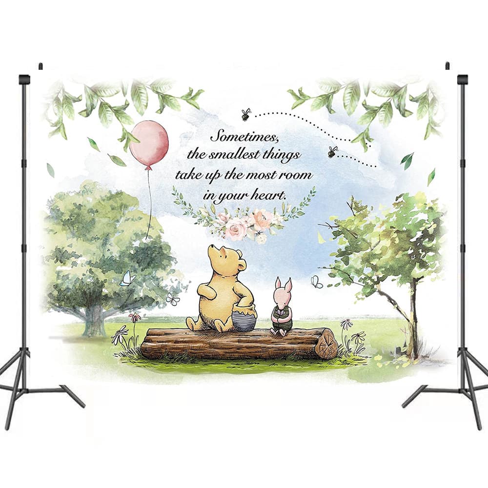 Foreign trade Amazon Winnie the Pooh photography backdrop, birthday party decorations, vinyl 7x5ft