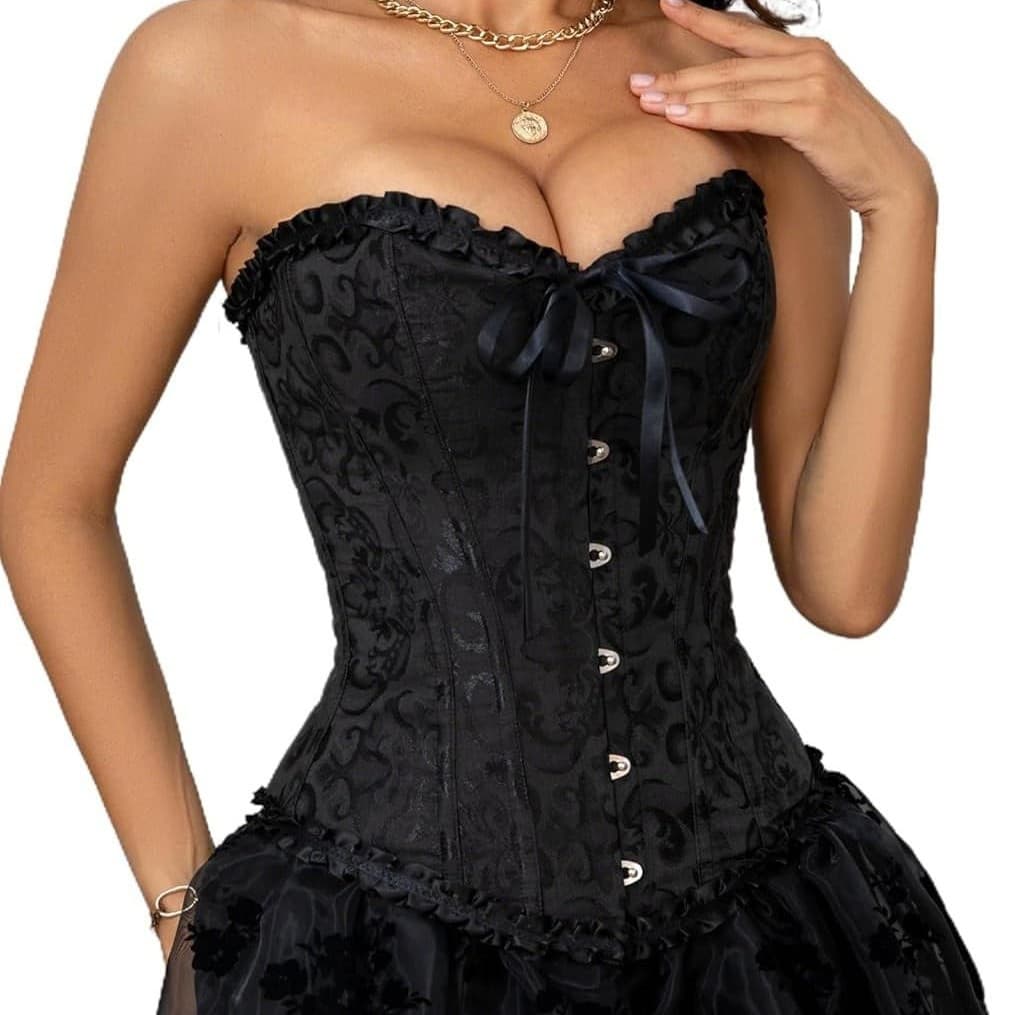 Bouquet corset, shaping bodysuit, cross-border European and American court-style shaping top, AliExpress corset manufacturer
