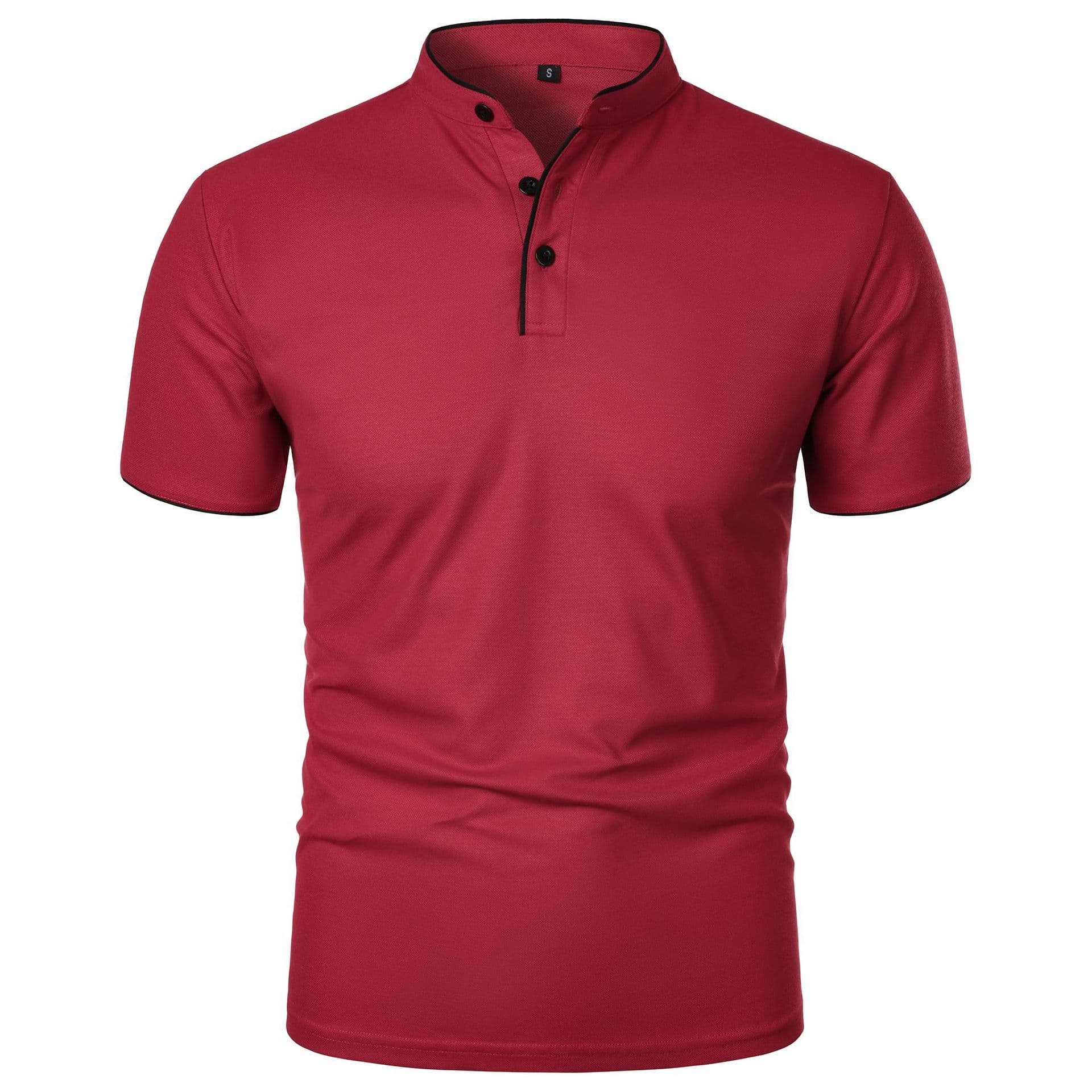 New Summer T-Shirt, Paul Short Sleeve for Men, Solid Color Top, Popular Fashion Short Sleeve, Slim Fit European and American Short Sleeve