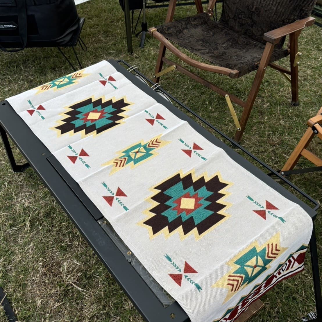 camping table flag fabric dining table outdoor camping table folding table egg roll table tablecloth