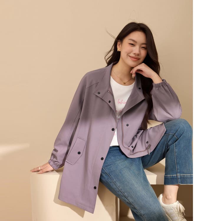 【Versatile Mid-Length Windbreaker】Xianlixiu Plus Size Women's Trendy Jacket, New 2025 Autumn Style for Curvy Girls