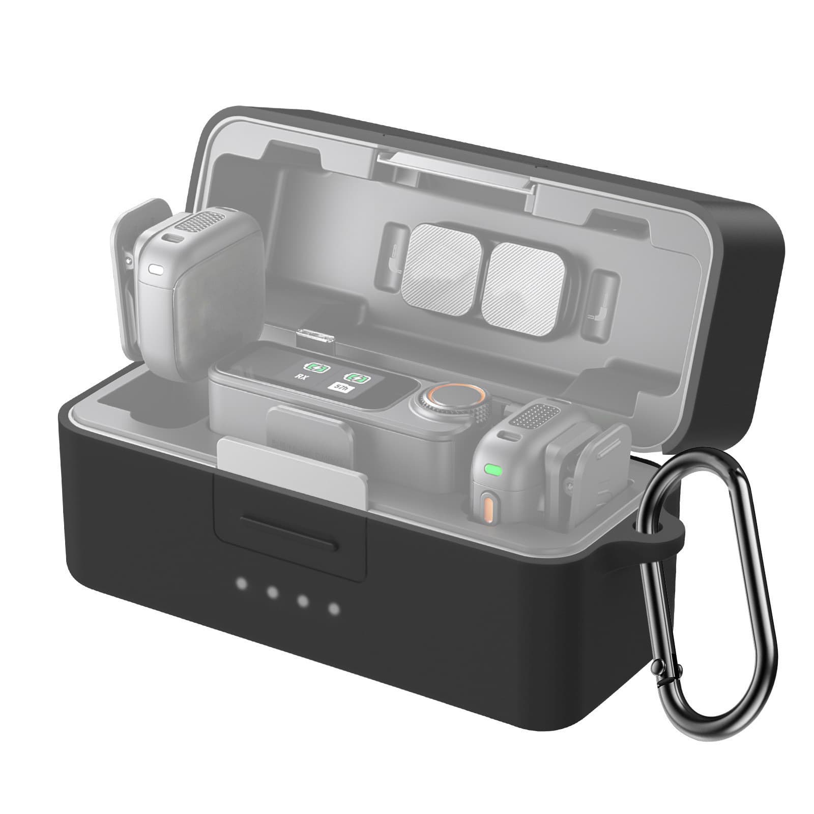 Silicone Protective Case for DJI Mic 3 Microphone Charging Case, Dustproof Shock-Absorbing Cover