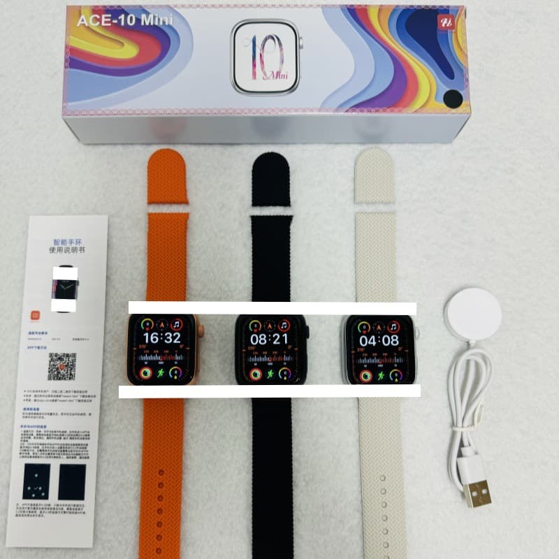 New cross-border Ace-10 mini smartwatch, watch10 women's gift, Bluetooth calling, small screen, 45mm.