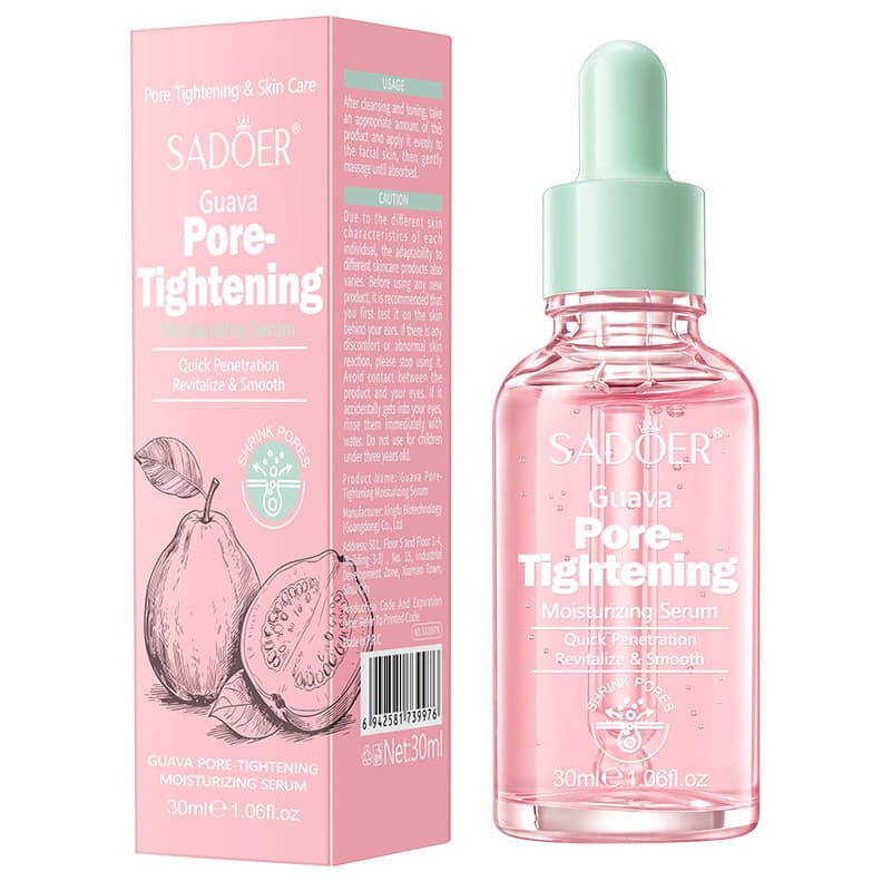 SADOER Guava Pore-Tightening Hydrating Serum - Facial Essence for Moisture, Nourishment, and Refreshing Care